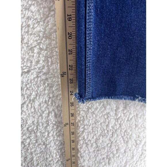 Judy Blue Jeans Women’s Size 11/30 Dark Blue Cropped Straight JB88375 Raw Hem - Picture 5 of 10